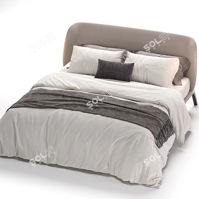 Modern Curve Sofa Set - | Vray+Corona 3D model image 2