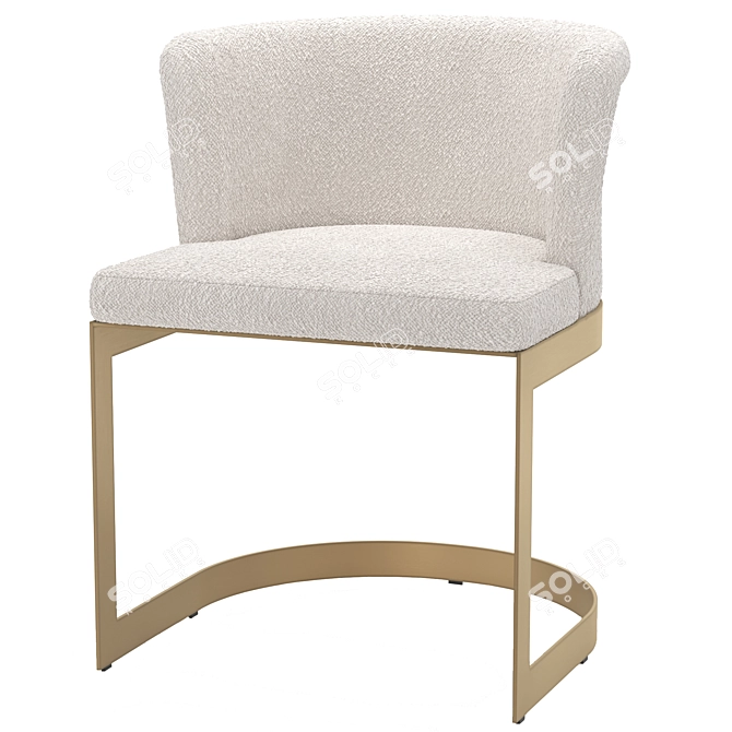 Luxury Bofinger Dining Chair 3D model image 1