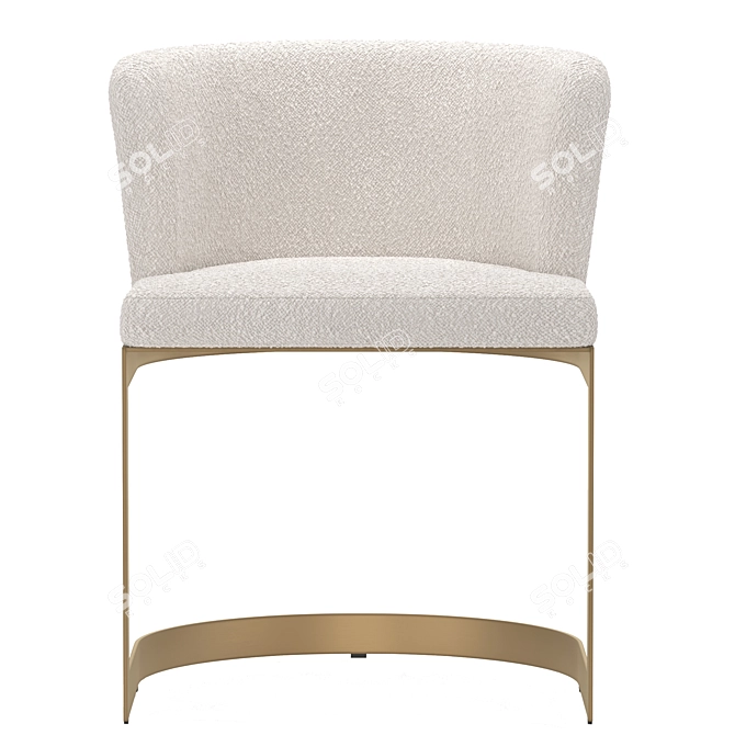 Luxury Bofinger Dining Chair 3D model image 2