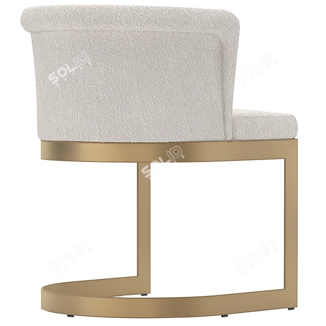 Luxury Bofinger Dining Chair 3D model image 3