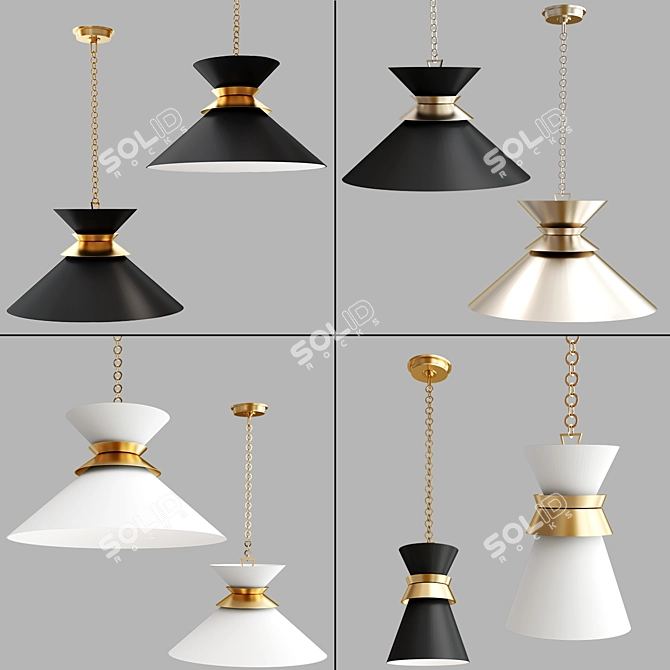 Elegant ALBORG Pendant Lamp Collection 3D model image 1