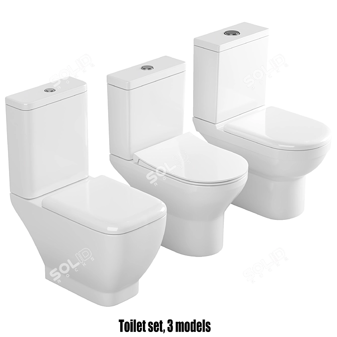 VitrA Compact Toilet Set 3D model image 2