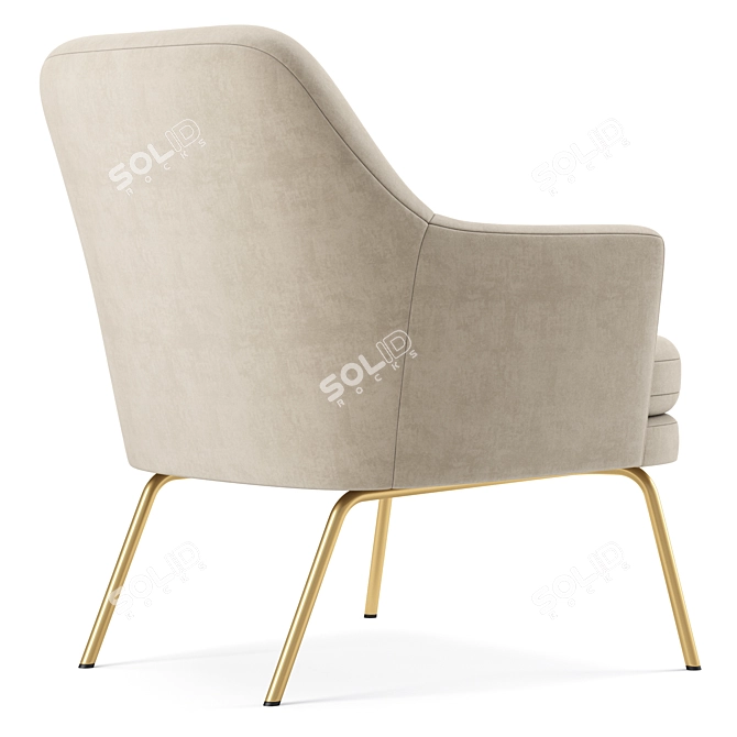 Luxury Huntly I Armchair: 3D Model 3D model image 3