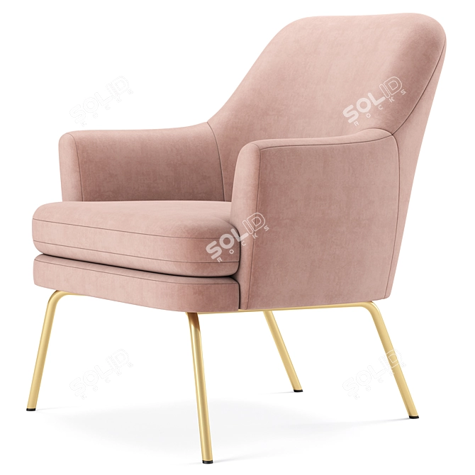 Luxury Huntly I Armchair: 3D Model 3D model image 4