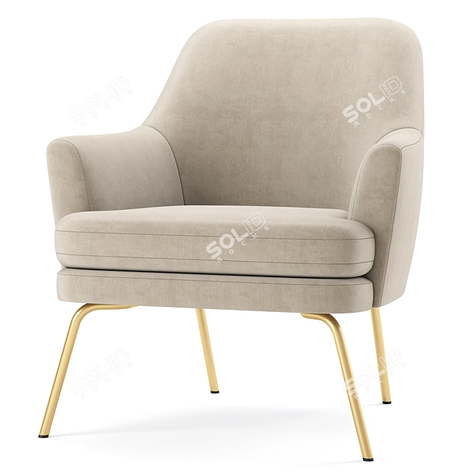 Luxury Huntly I Armchair: 3D Model 3D model image 5