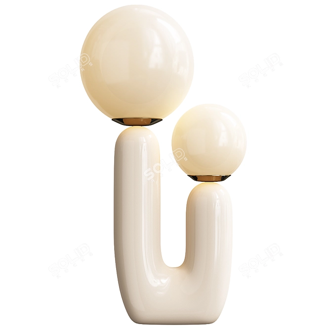 Sleek Modern Oo Table Lamp 3D model image 2