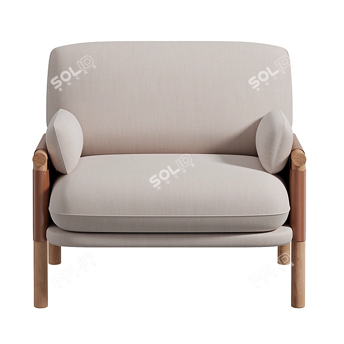 Sleek EJ 880 Armchair Design 3D model image 1