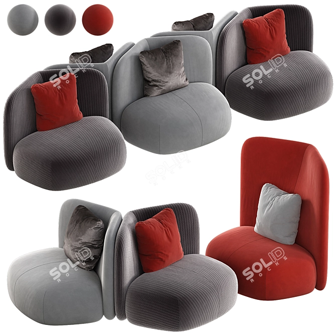 Miniforms Botera Armchair 2015 Model 3D model image 3