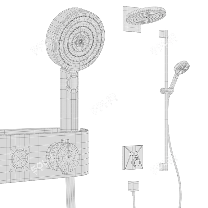 Pulsify Collection: Shower Essentials 3D model image 5