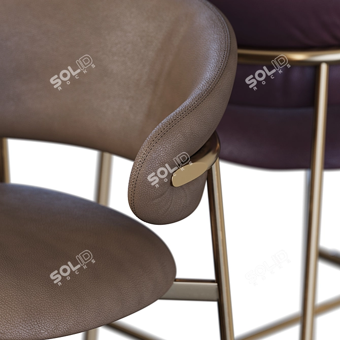 Modern Calligaris Bar Stool Design 3D model image 2