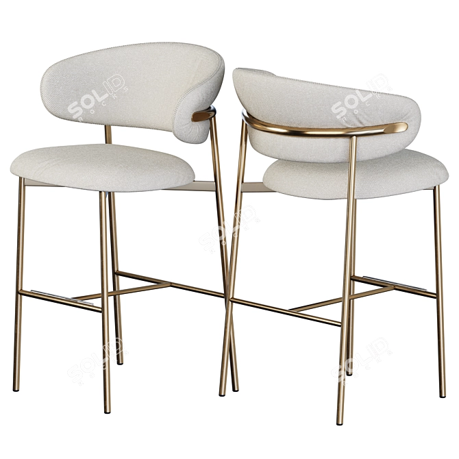 Modern Calligaris Bar Stool Design 3D model image 5