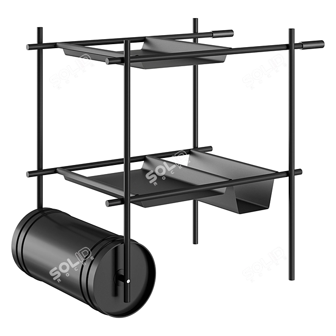 Mobile Bar Cart for Mingardo 3D model image 3