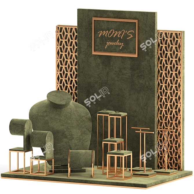 Chic Boutique Mannequin Display Stand 3D model image 1