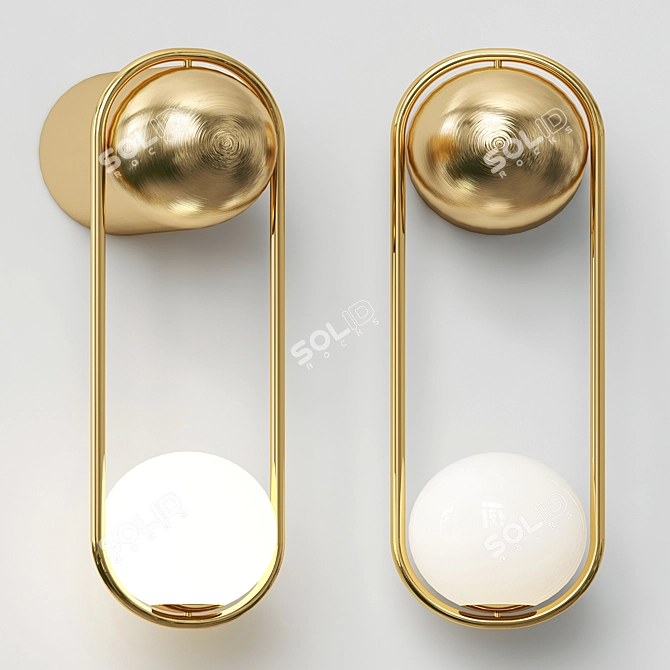 Contemporary Mila Wall Sconce 3D model image 2
