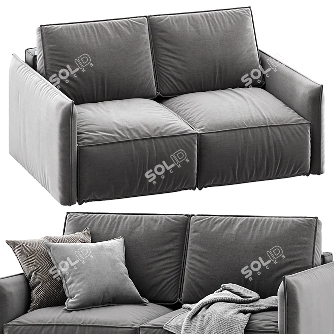 Olen Mini Sofa | Two Color Variants 3D model image 4