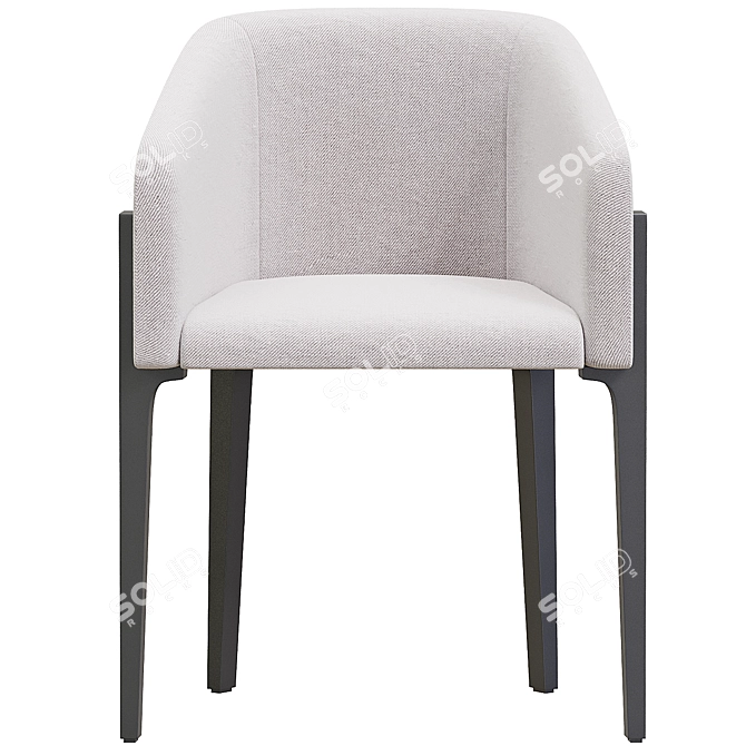 Modern Upholstered Fabric Armchair 3D model image 1