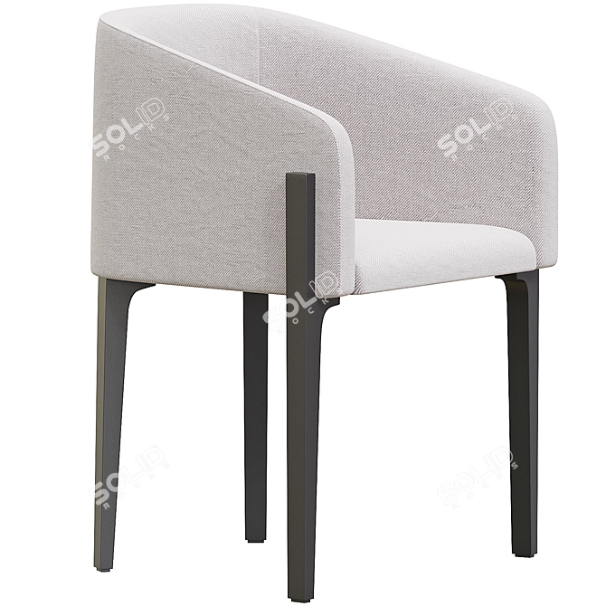 Modern Upholstered Fabric Armchair 3D model image 2