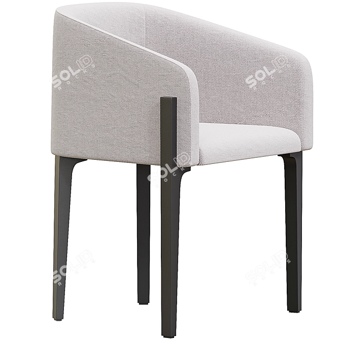 Modern Upholstered Fabric Armchair 3D model image 6