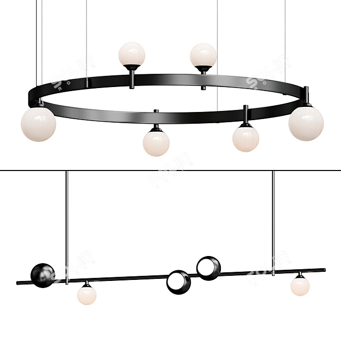 SKANDI Dino Pendant Light 3D model image 1