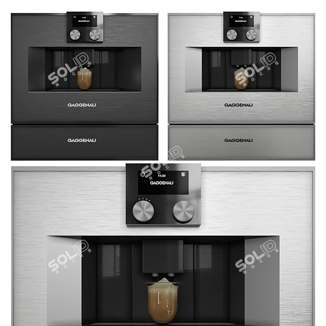 Modern Gaggenau Oven Trio 3D model image 3