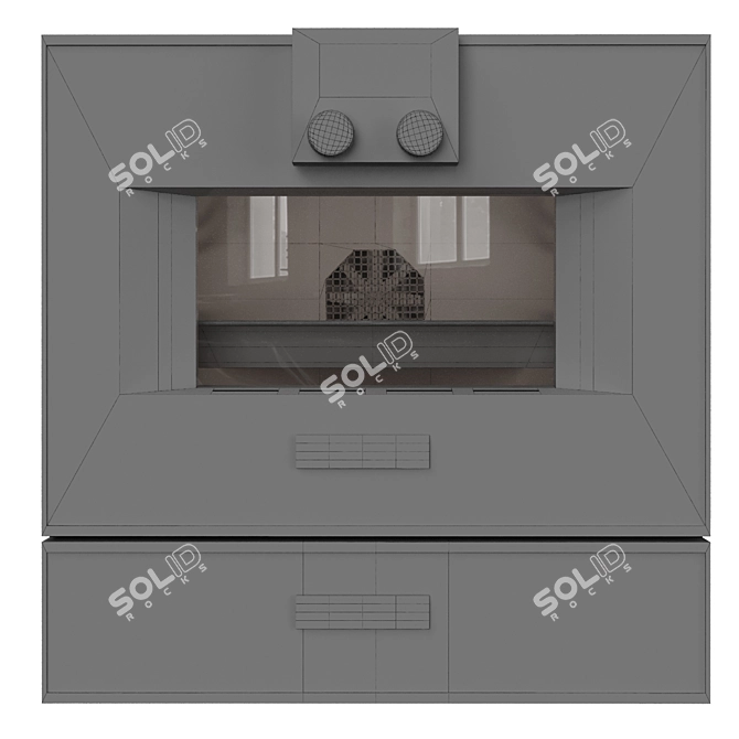 Modern Gaggenau Oven Trio 3D model image 7