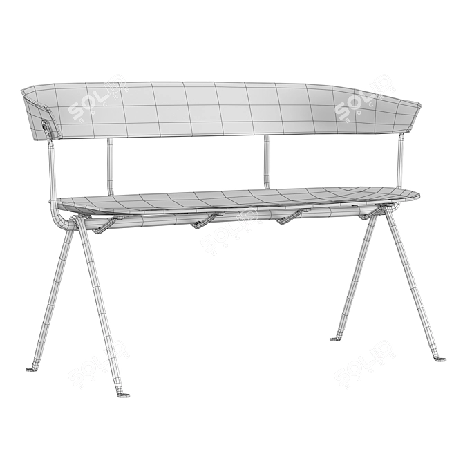 Modern Steel Bench by Magis 3D model image 5