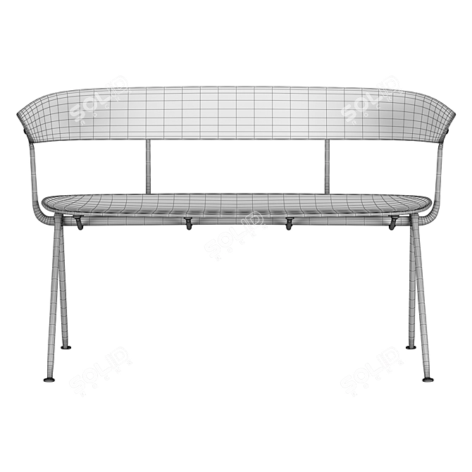 Modern Steel Bench by Magis 3D model image 6