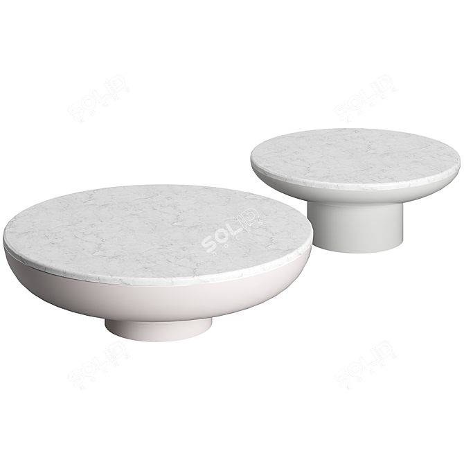 Convivial Tambor Drum Tables 3D model image 2