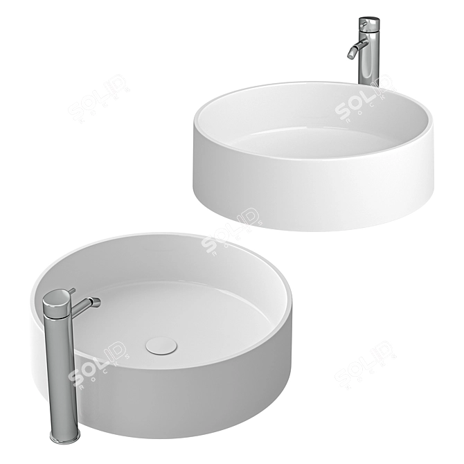 Gloria Sink Collection: Modern Elegance 3D model image 5