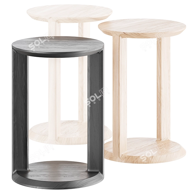 Handcrafted BOAZ Side Table 3D model image 1