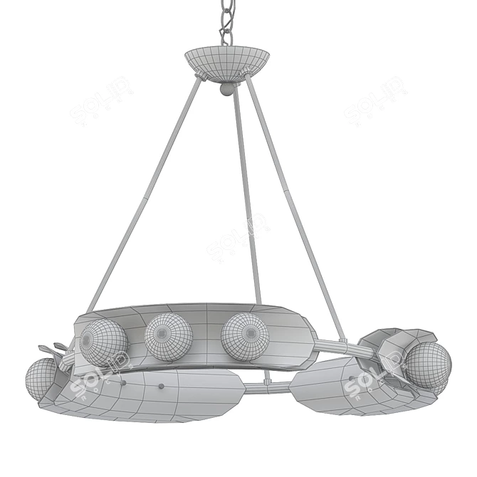 Luxury Hopper Chandelier 3D model image 2