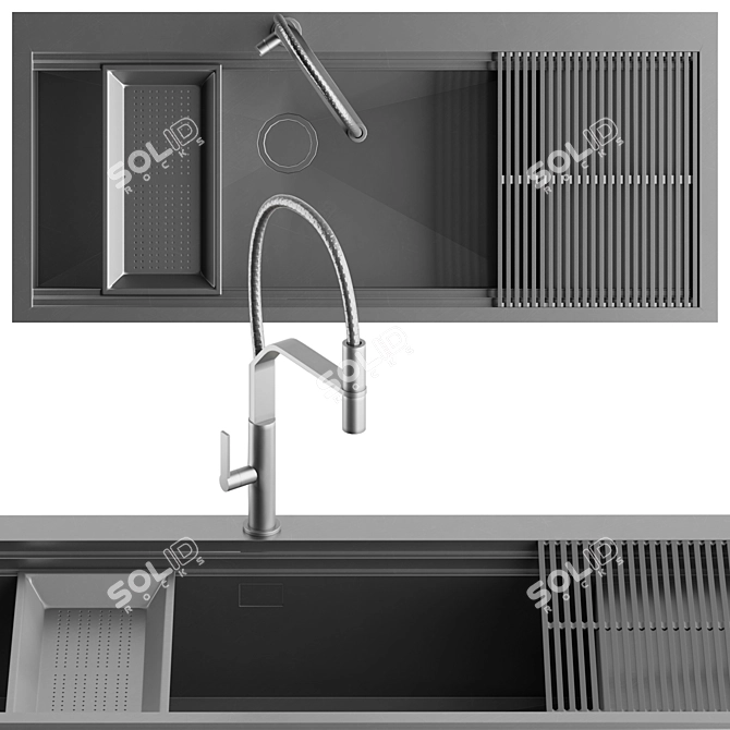 Milanello Kitchen Sink 3D model image 1