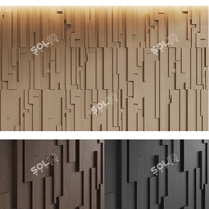 Modular Decorative Wall Panel by Emmemobili 3D model image 1