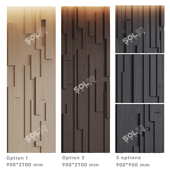 Modular Decorative Wall Panel by Emmemobili 3D model image 2