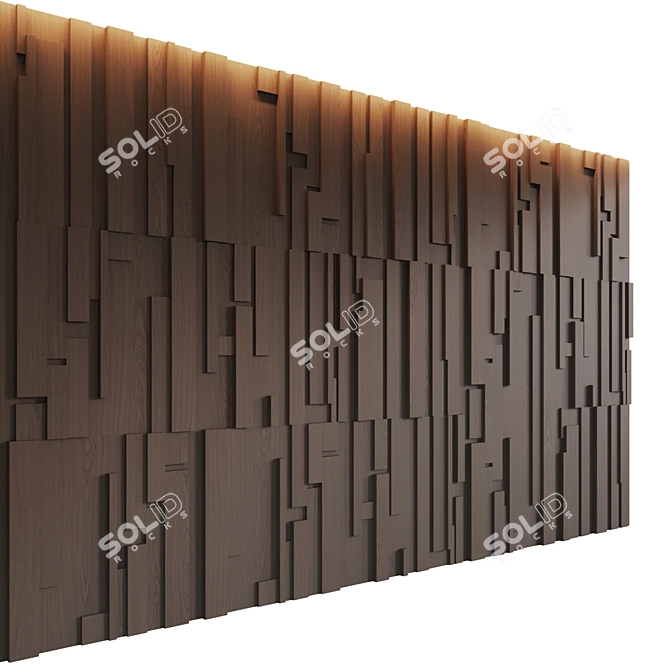 Modular Decorative Wall Panel by Emmemobili 3D model image 4