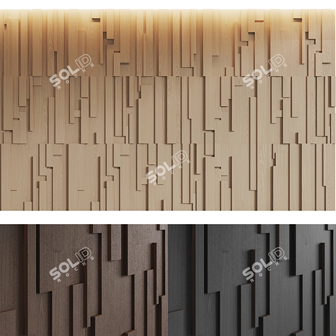 Modular Decorative Wall Panel by Emmemobili 3D model image 8