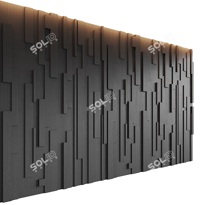 Modular Decorative Wall Panel by Emmemobili 3D model image 13