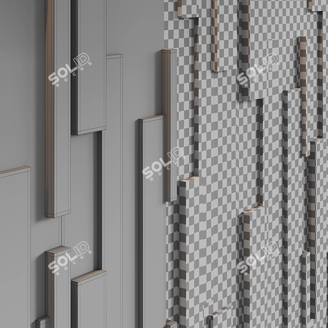 Modular Decorative Wall Panel by Emmemobili 3D model image 15