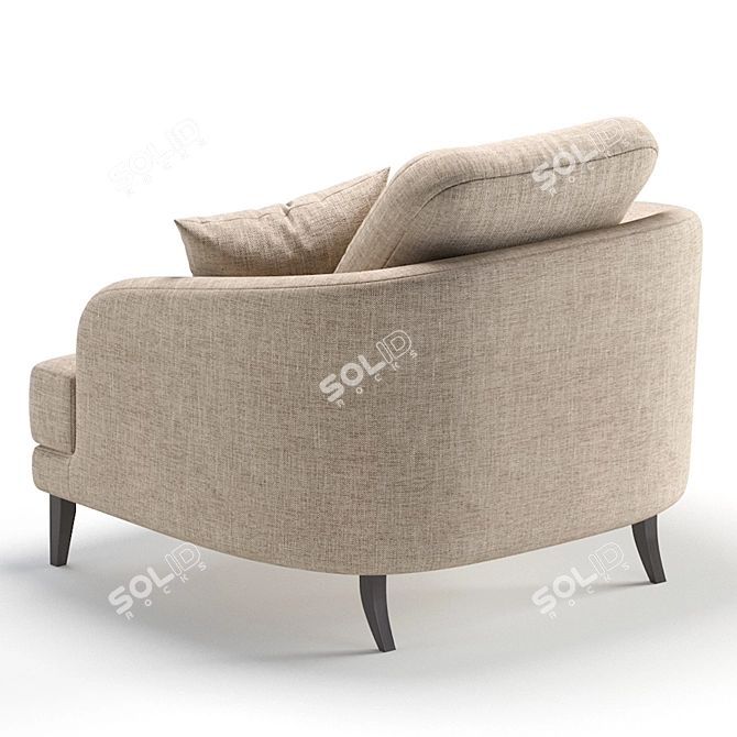 Modern Armchair MASCOT Trio Collection 3D model image 4