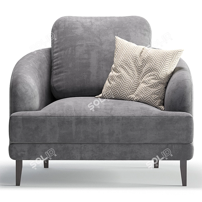 Modern Armchair MASCOT Trio Collection 3D model image 5