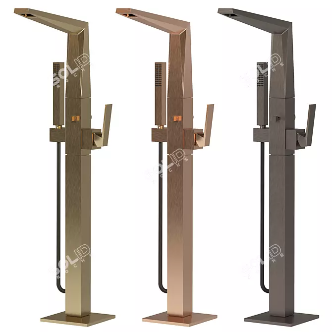 European Design Faucet Set 3D model image 2