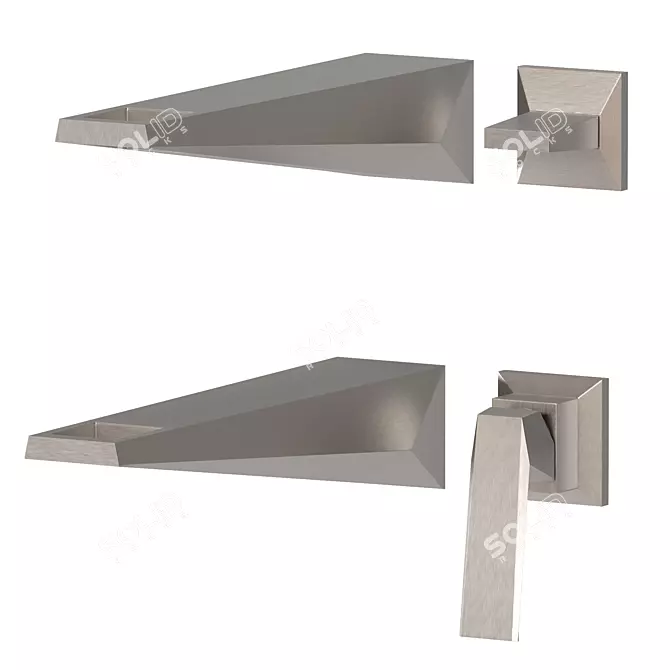 European Design Faucet Set 3D model image 3