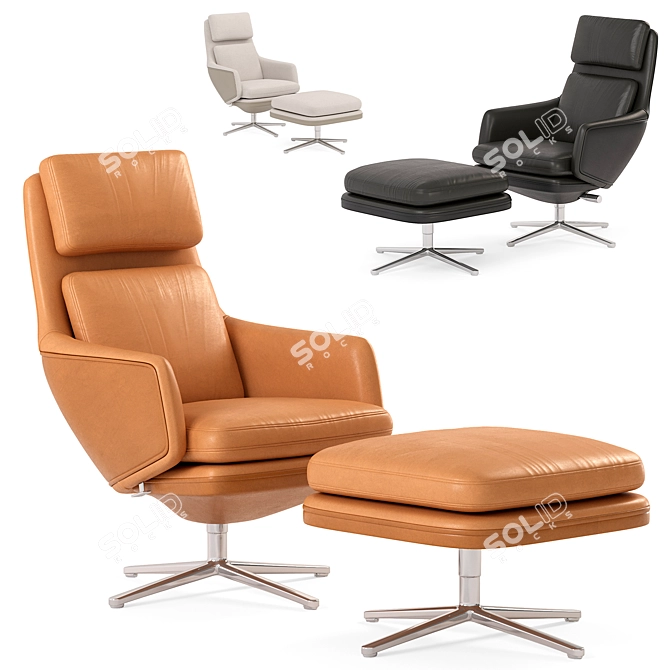 Ergonomic Vitra Grand Relax Chair 3D model image 1