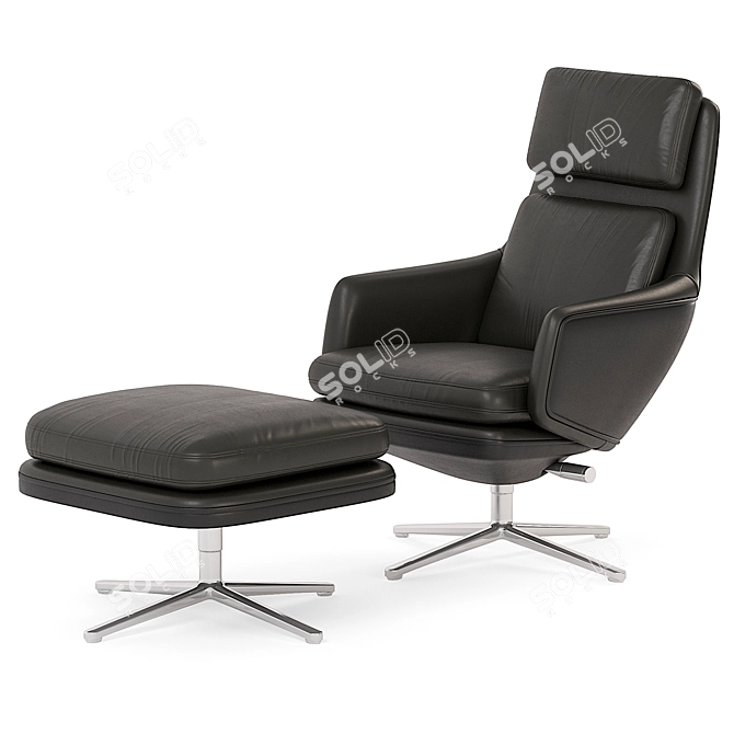 Ergonomic Vitra Grand Relax Chair 3D model image 3