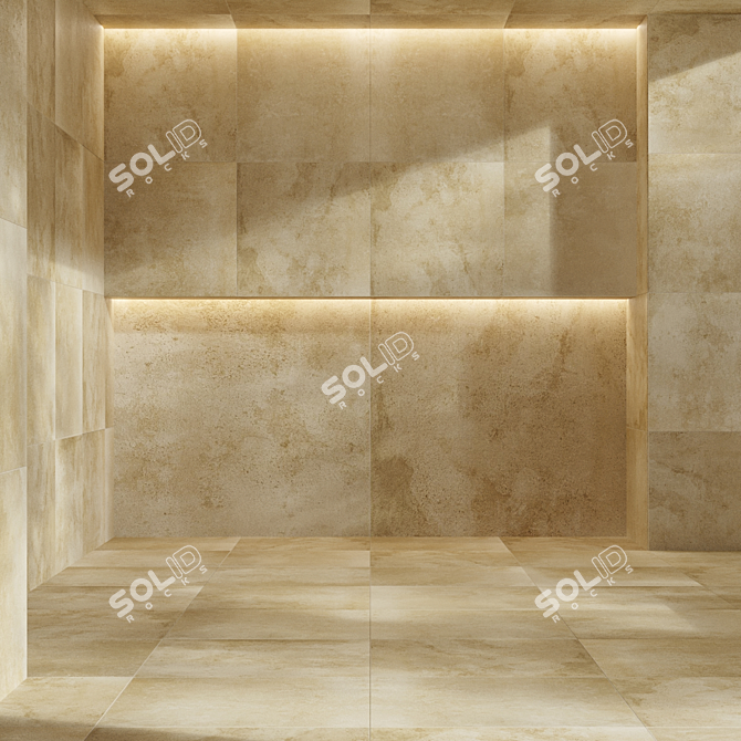 Terracina Stone Tile Set 10 3D model image 4