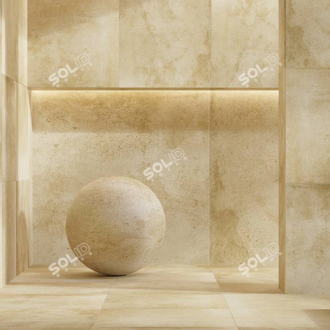 Terracina Stone Tile Set 10 3D model image 9