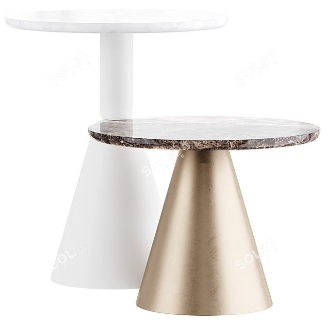 Pion Petra Marble Coffee Table 3D model image 1