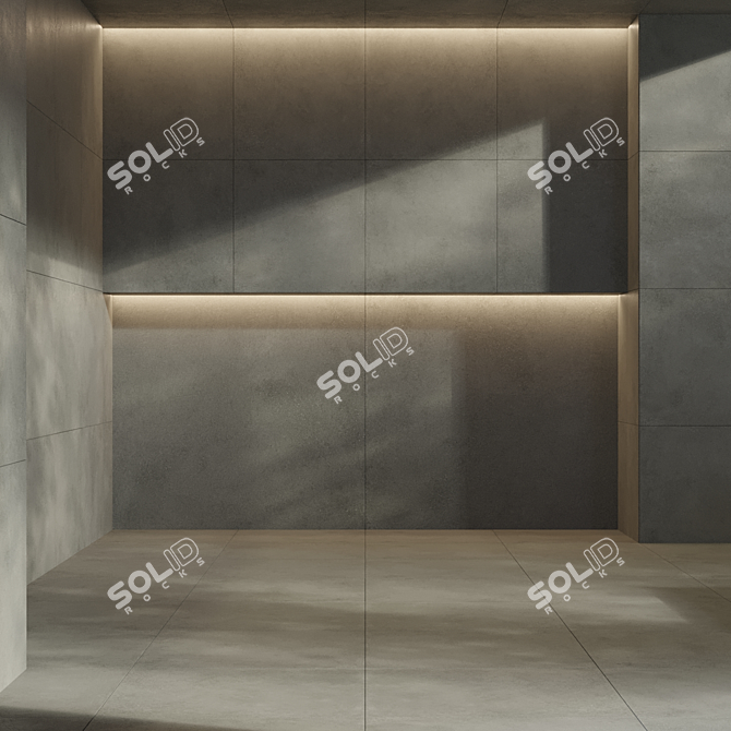 Graphite Stone Tile Set - Seamless 4K Texture 3D model image 4