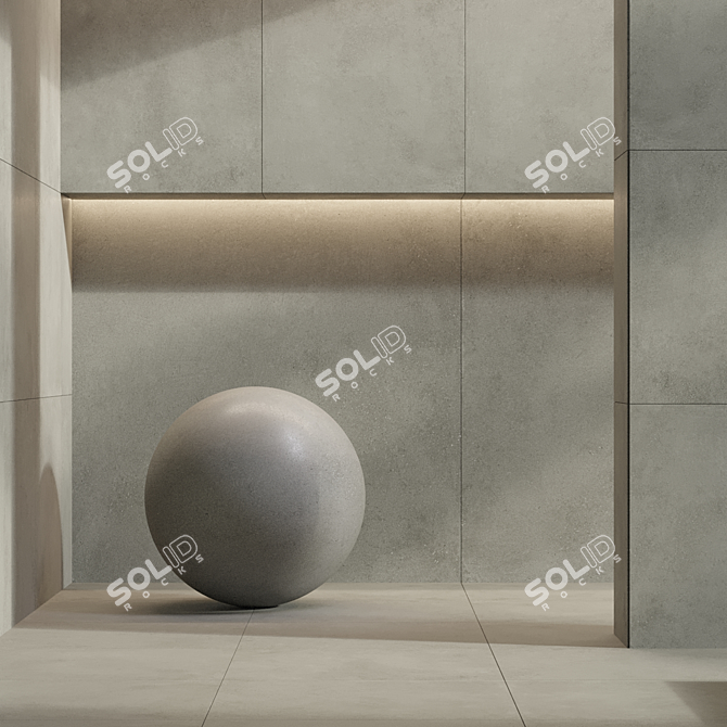 Graphite Stone Tile Set - Seamless 4K Texture 3D model image 5