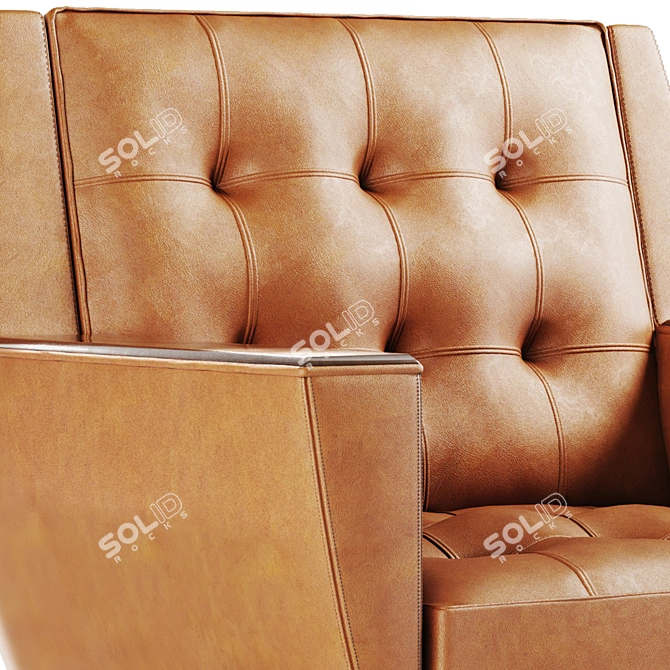 English Gentleman Club Inspired Armchair 3D model image 6